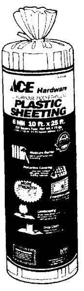 Ace Plastic Sheeting 6 mil T X 10 ft. W X 25 ft. L Polyethylene Clear