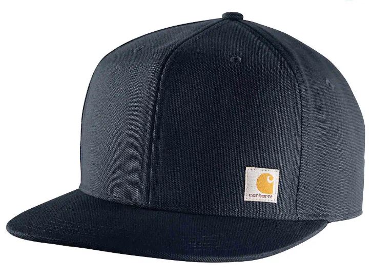 Men's Firm Duck Flat Brim Hat Black