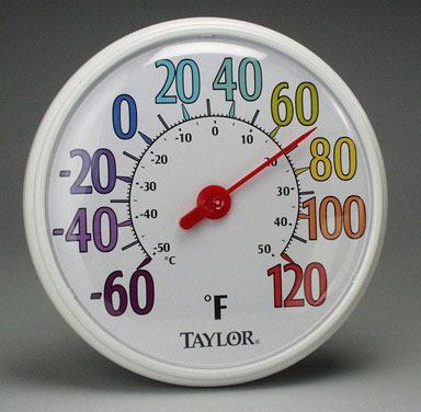 Taylor Decorative Dial Thermometer Plastic Multicolored