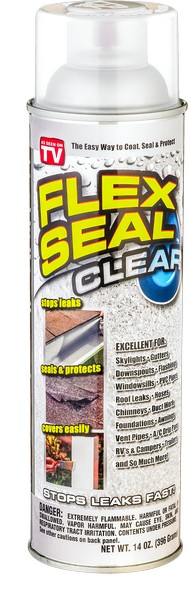 Flex Seal Family of Products Flex Seal Clear Rubber Spray Sealant 14 oz