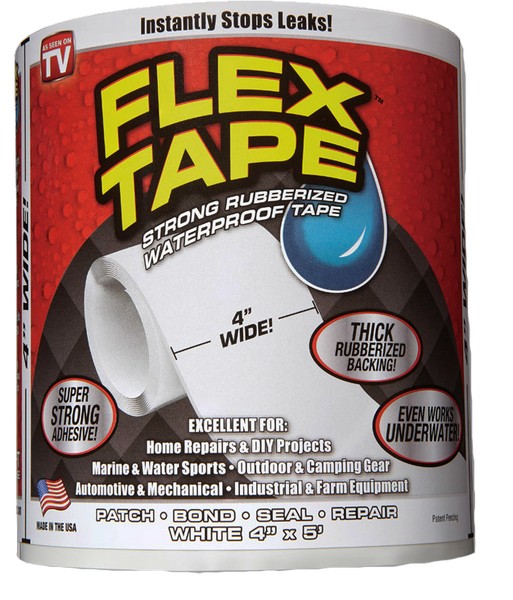 Flex Seal Family of Products Flex Tape 4 in. W X 5 ft. L White Waterproof