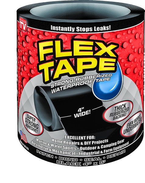 FLEX SEAL Family of Products FLEX TAPE 4 in. W X 5 ft. L Black Waterproof Repair Tape