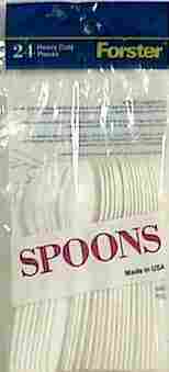 Diamond White Plastic Heavy Duty Spoons 48 pk