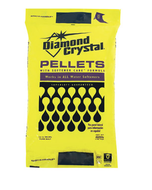 Diamond Crystal Bright & Soft Water Softener Salt Pellets 40 lb