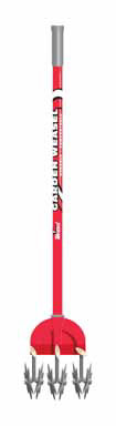 Garden Weasel 3 Tine Steel  Rotary Hand Cultivator 45 in. Steel