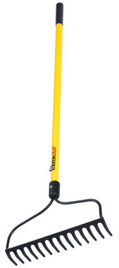 Home Plus 61 in. 14 Tine Steel Bow Rake Fiberglass Handle