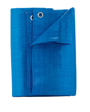 Home Plus 4 ft. W X 6 ft. L Light Duty Polyethylene Tarp Blue