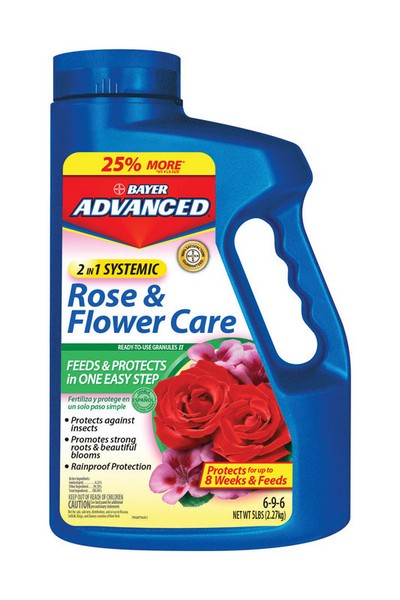 BioAdvanced Rose & Flower Care Granules Plant Food and Insect Control 5 lb