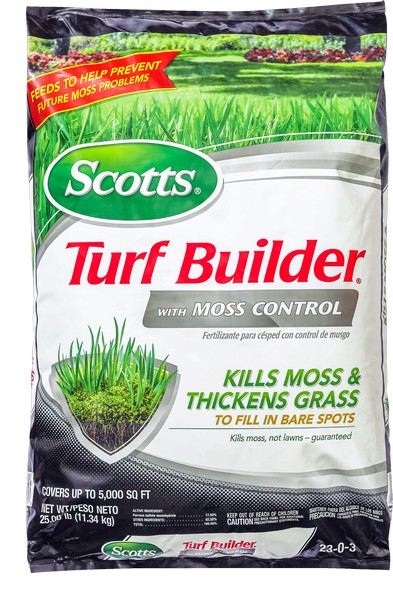 Scotts Turf Builder 23-0-3 Moss and Fungus Control Lawn Fertilizer For All Grasses 5000 sq ft