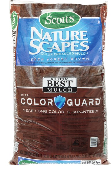Departments Scotts Nature Scapes Deep Forest Brown Bark Color Enhanced Mulch 2 ft