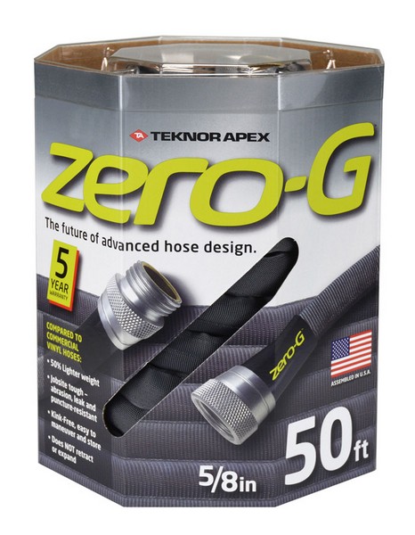 Zero-G 5/8 in. D X 50 ft. L Light Duty Commercial Grade Expandable Garden Hose Black