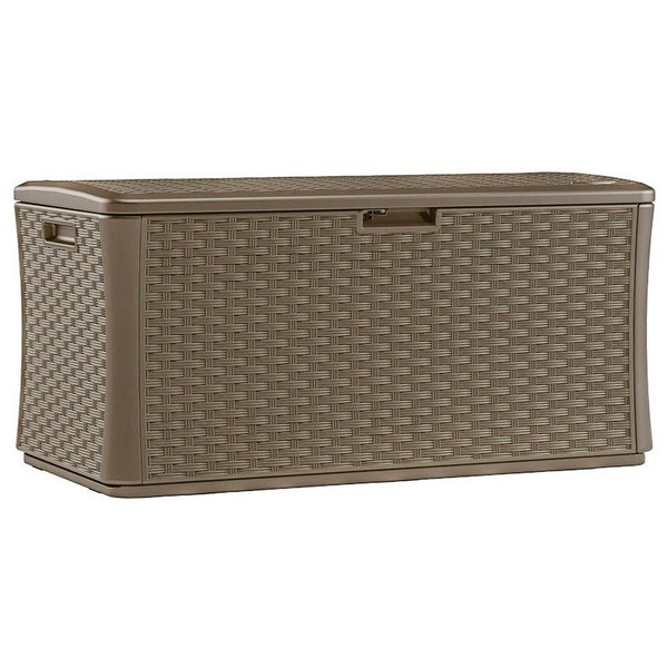 Suncast 55 in. W X 29 in. D Brown Plastic Deck Box 134 gal