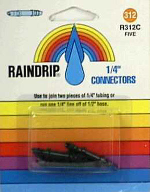 Raindrip Barbed 1/4 in. Drip Irrigation Connector 5 pk