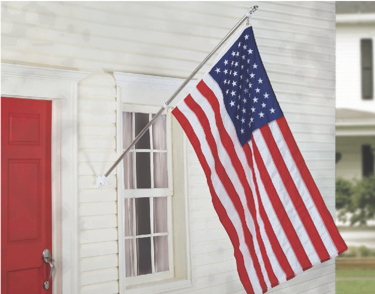 Valley Forge American Flag Kit 36 in. H X 60 in. W