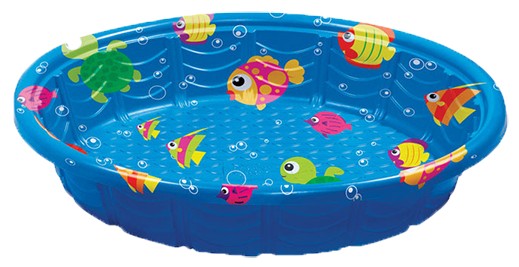 Summer Escapes Round Plastic Wading Pool 11.4 in. H X 59 in. D