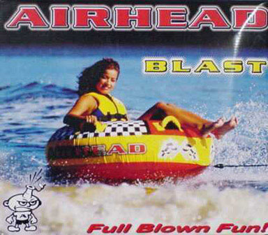 Airhead Blast Nylon Inflatable Multicolored Towable Tube 54 in. W x 54 in. L
