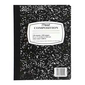 Mead 7-1/2 in. W X 9-3/4 in. L Wide Ruled Stitched Composition Book