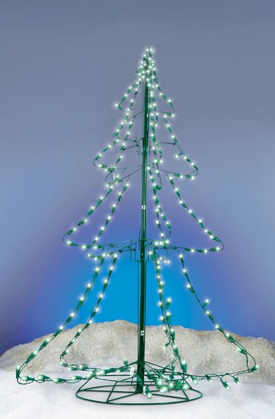 Santa's Best Plug-In Green LED Green Christmas Tree Silhouette