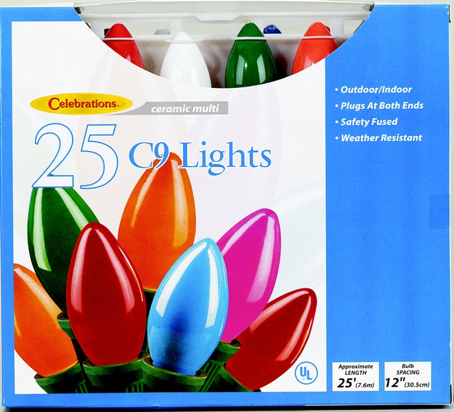 Celebrations Incandescent C9 Multicolored 25 ct String Christmas Lights 24