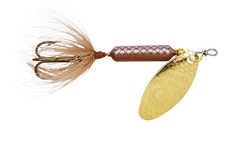 Yakima Bait Wordens Rooster Tail in-line Spinner 3/8oz Treble Hook Brown