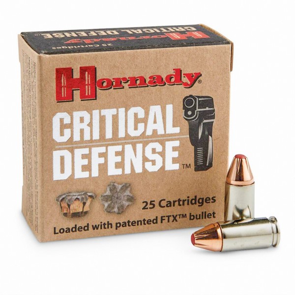 9mm 115gr Crit Defense 25rd