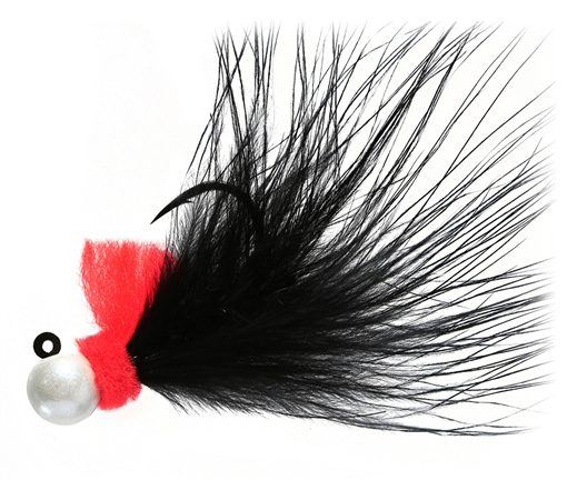 Aerojig Marabou Jig, 1/8 oz, #1 Hook, Nightmare