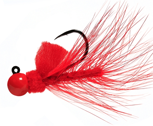 Aerojig Hackle Jig, 1/8 oz, #1 Hook, Red