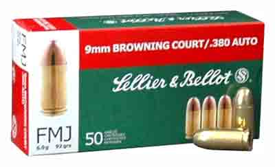 380acp 92gr Fmj 50rd         S&b