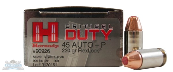 45acp 220gr +p Critical Duty