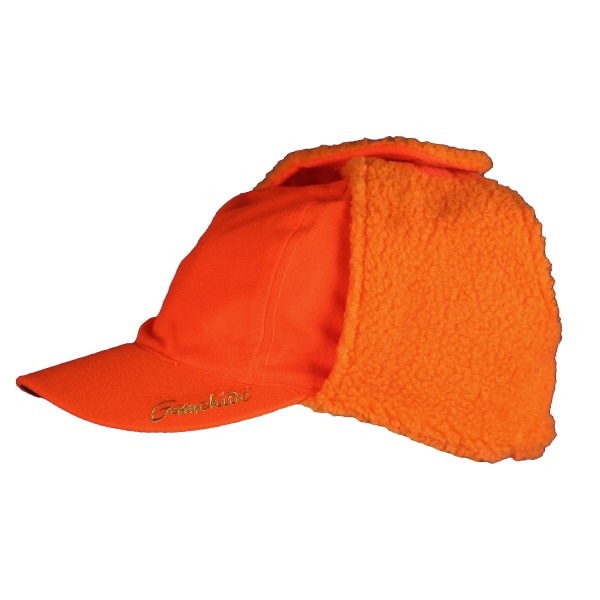 Cap Orange W/flap Adult