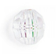 Bead 6mm Faceted Plast 30pk Cry