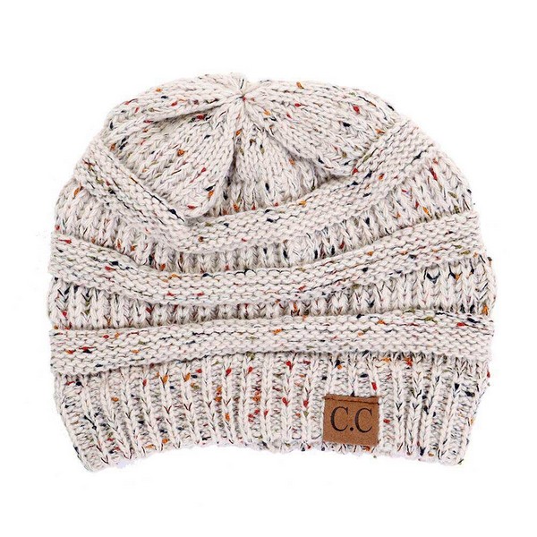 Ladies CC Knit Beanie - Confetti Oatmeal